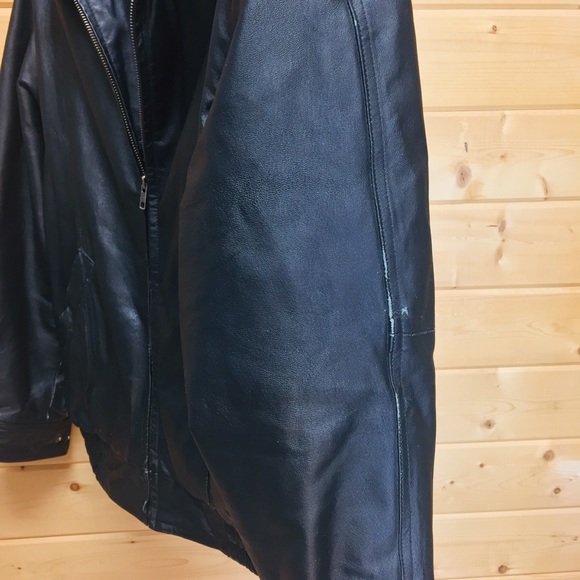 Vtg Biker leather Motorcycle JACKET Sz M - Picture 3 of 8